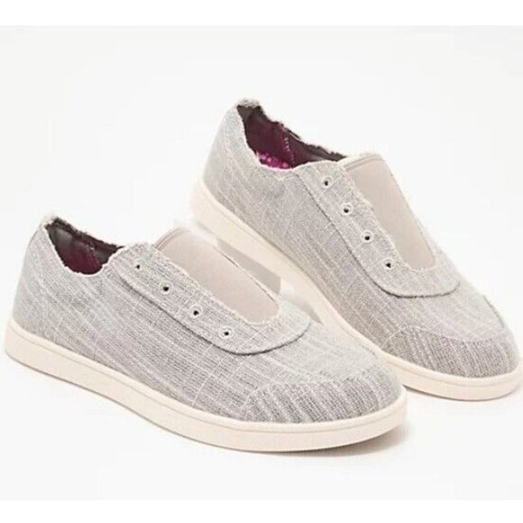 Spenco Orthotic Canvas Slip-On Shoes Santa Maria Grey Morn, 7-1/2 Medium - Picture 1 of 1